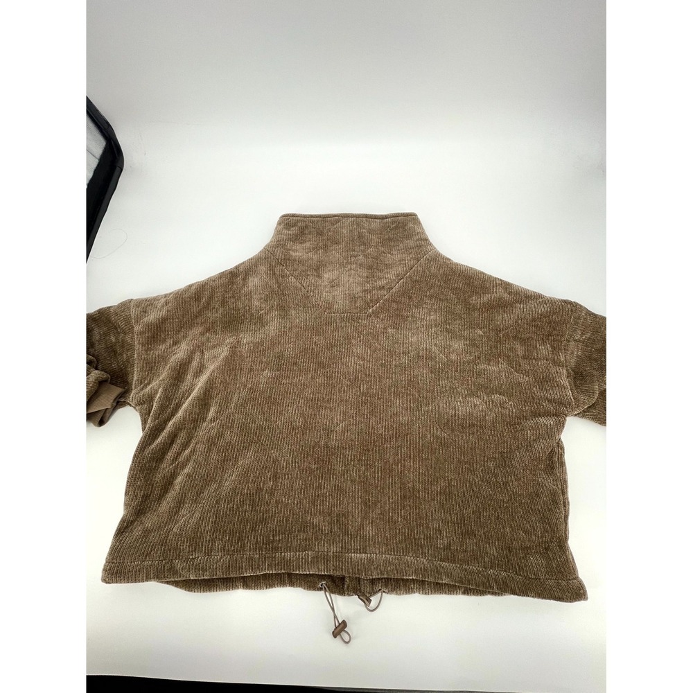 White Birch Black Label Corduroy Jacket Womens Large Tan Lined Mock Neck Zip Up - Picture 7 of 12